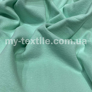 Рібана гладка трикотажна гумка ширина 180 см М'ятний