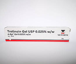Tretinoin Gel USP 0.025% Menarini Третиноїн гель 0,025% від прищів 20г Індія