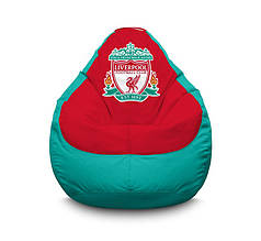 Крісло мішок "Football. Liverpool FC. Turquoise" Оксфорд XL (80х110 см)