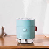 Ультразвуковий зволожувач повітря H2O Humidifier 500мл, блакитний, фото 3