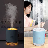 Ультразвуковий зволожувач повітря H2O Humidifier 500мл, блакитний, фото 4