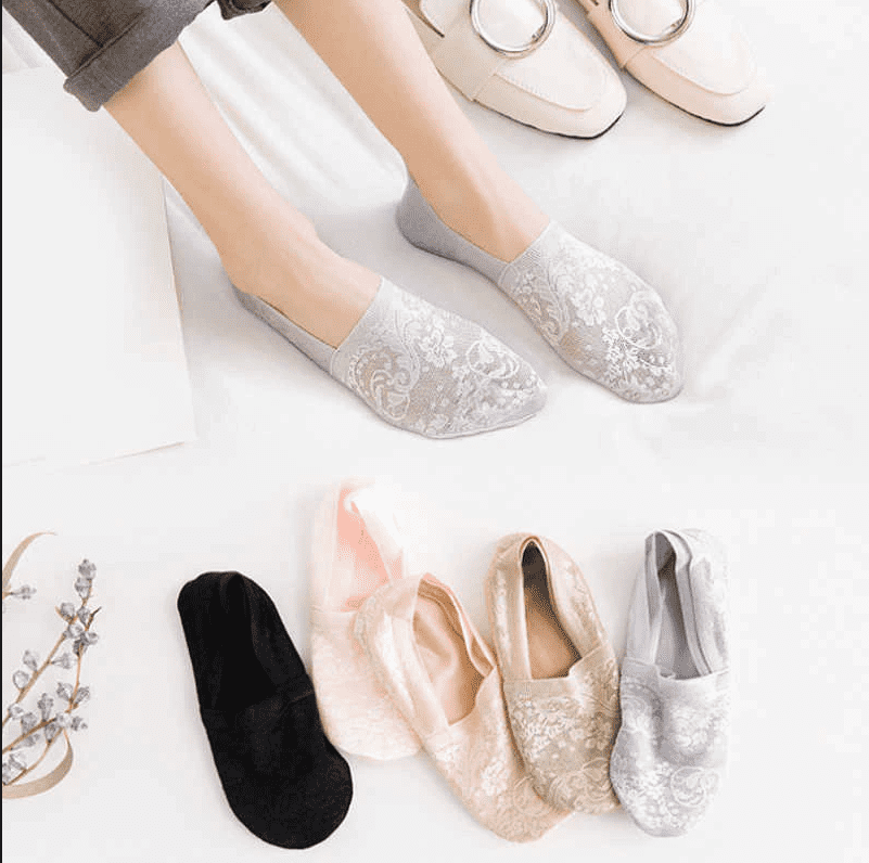 Жіночі мереживні підслідники з бавовняною підошвою Lace