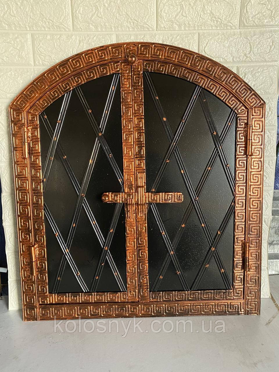 Дверцята під коптильню арка метал "3" мм 600х500