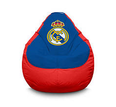 Крісло мішок "Football. Real Madrid FC. Red" Оксфорд XXL (90х125 см)