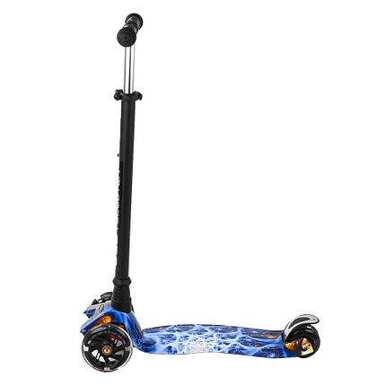 Самокат MAXI Best Scooter 779-1505, чорний з синім, фото 3