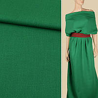 Креп льон стрейч зелений яскравий, ш.150