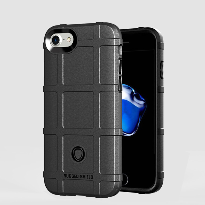 Протиударний чохол бампер Shield для iPhone 7 8 чорний гумовий