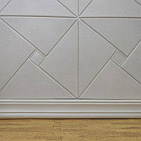 Al Гнучкий самоклейний м'який підлоговий плінтус/багет білий (121)