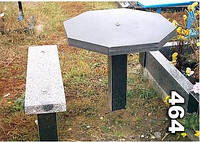 Гранитный стол и лавочка на кладбище образец № 464