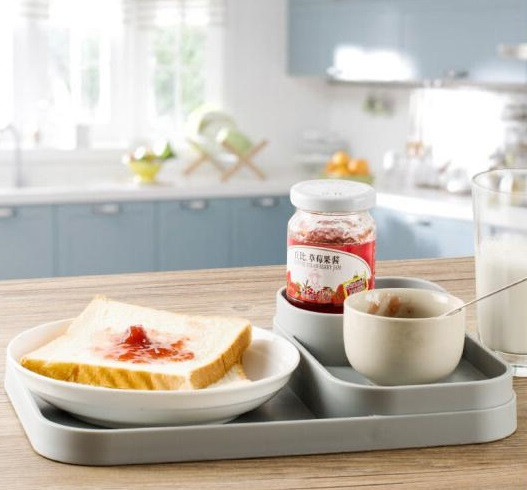 Органайзер для зберігання ємностей з маслом, соусів тощо. Світло-сірий