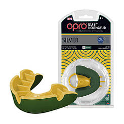 Капа OPRO Silver Green/Gold (art.002189003)