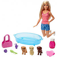 Кукла Барби Купание щенков Barbie Pets GDJ37