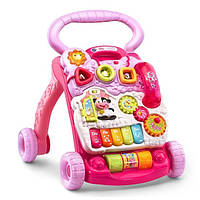 Ходунки толкатели Обучение сидя и стоя Розовые VTech 80-077080