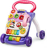 VTech 80-077030 Ходунки штовхачі Навчання сидячи та стоячи Фіолетові, фото 3