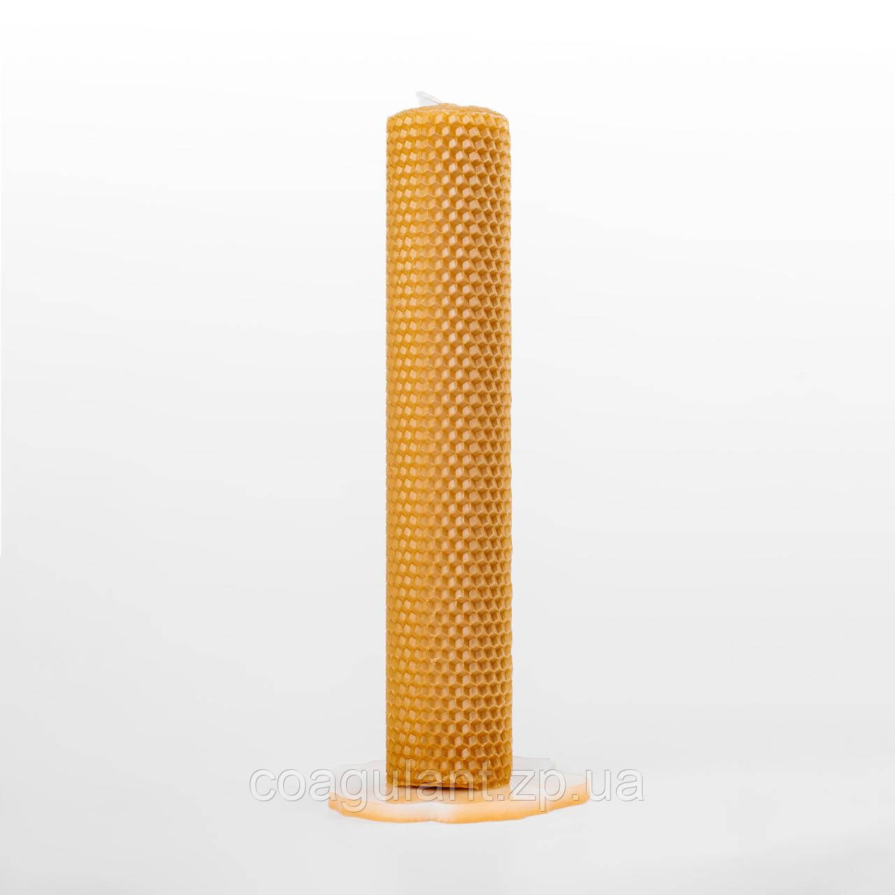 Інтер'єрна медова свічка натуральна 26 см