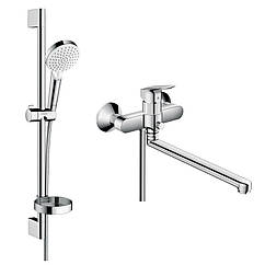 Комплект змішувачів для ванни HANSGROHE LOGIS 1282019 хром латунь 71402000+26553400 78077