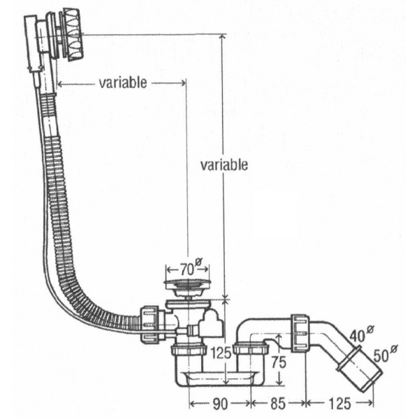 Ванна чугунная прямоугольная с сифоном ROCA CONTINENTAL A21291100R+285357 170см x 70см 82571 - фото 3 - id-p1376742704