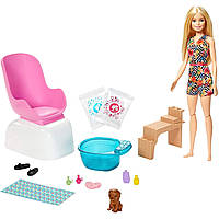 Кукла Барби Салон маникюр и педикюр Barbie Mani-Pedi Spa GHN07