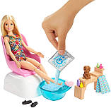 Barbie Mani-Pedi Spa GHN07 Лялька Барбі Салон манікюр і педикюр, фото 4