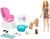 Barbie Mani-Pedi Spa GHN07 Лялька Барбі Салон манікюр і педикюр, фото 8