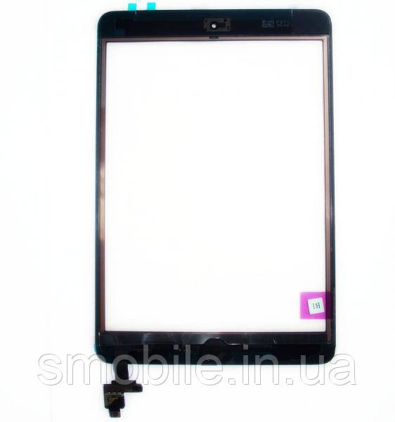Apple Сенсорний екран iPad Mini чорний + шлейф з кнопкою HOME (оригінальні комплектуючі)