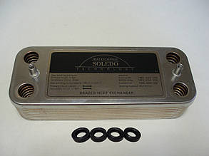 Вторинний пластинчастий теплообмінник ГВП Ariston Uno. 14 пл. Art.995945