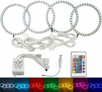 Ангельські очі LED RGB (діодні багатобарвні) 16 кольорів для ВАЗ 2103 2106