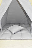 Вігвам Дитячий, Сірий однотонний, індивідуальний набір, дитячий намет, повний комплект, фото 4