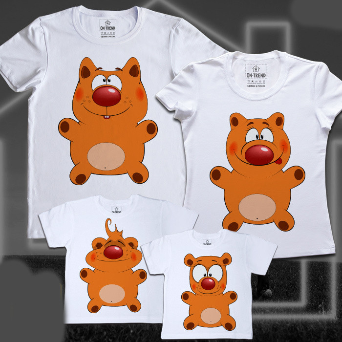 Футболки Фемілі Лук Family Look для всієї родини "Руді звірятка" Push IT