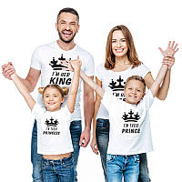 Футболки Фэмили Лук Family Look для всей семьи "King. Queen. Princess. Prince" Push IT