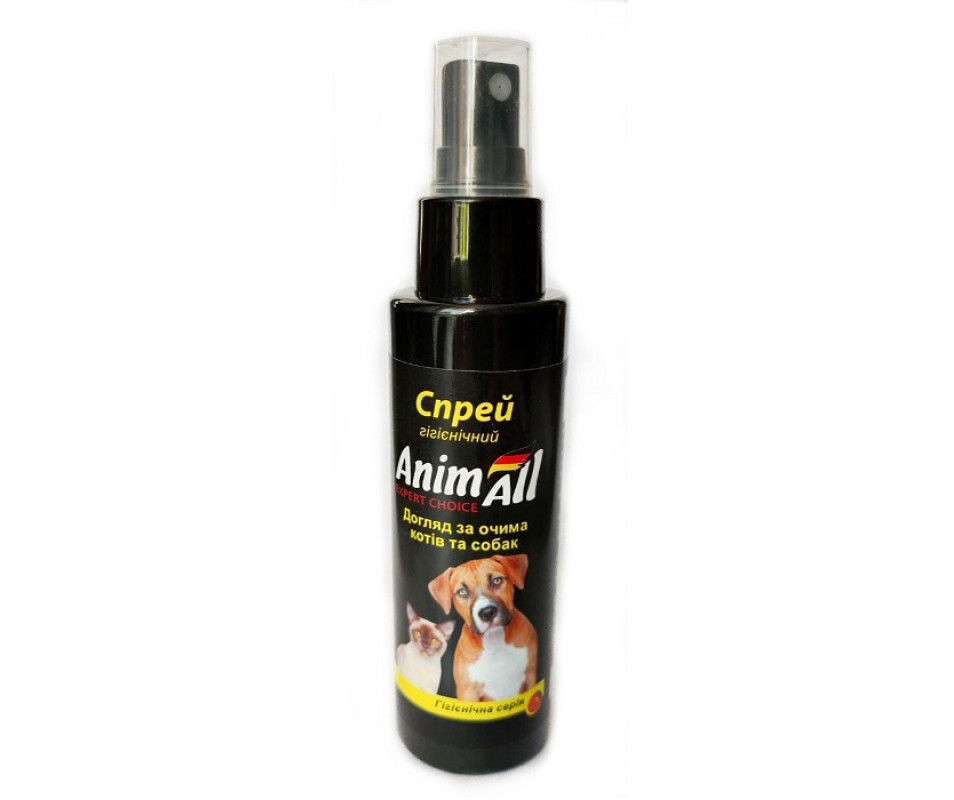 Фото - Ліки й вітаміни AnimAll Гигиенический спрей  для глаз собак и кошек 100 мл 