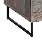 Вітрина висока PLANK ASM MEBLE вотан/чорний алюміній/сірий метал, фото 6