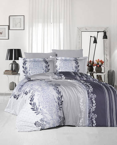 Білизна постільна білизна First Choice SATIN "Farah Antrasit" S 271, фото 1
