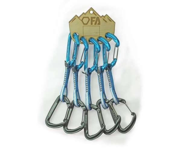 Набор оттяжек скалолазных в сборе (5шт) First Ascent Neon Express DY 10 мм (FA 2311 ) 12 см
