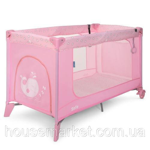 Манеж - ліжечко для малюків ME 1016 SAFE PURPLE ZIGZAG - фото 1 - id-p1321377323