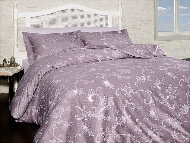 Білизна постільна білизна First Choice SATIN "Carmina Leylak" S 301, фото 1