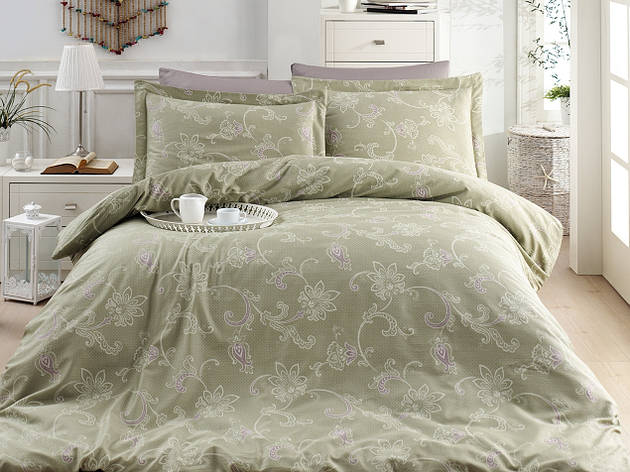 Білизна постільна білизна First Choice SATIN "Carmina Yesil" S 306, фото 1