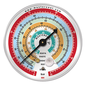 Манометр HP 63 mm, R134/22/404/407/507 (Mastercool, США) MH