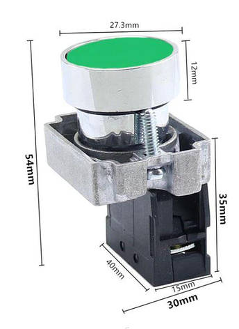 Кнопка управління XB2-ВА31 зелена "Старт", фото 2