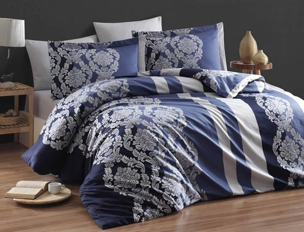 Білизна постільна білизна First Choice SATIN "Kavin Lacivert" S 331, фото 1