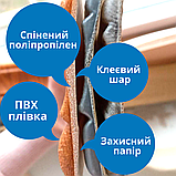 Самоклеюча 3D панель на стіну 700*770*5 мм. фактура цегли біло-бежева  (184), фото 6