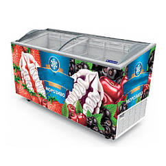 Камера морозильна 500 л Victory, 6 кошиків, розсувні скляні двері з опуклим склом, морозильна камера для напівфабрикатів