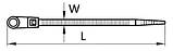 Кабельна стяжка з кільцем чорна 3,6х150мм ST 3643, фото 2