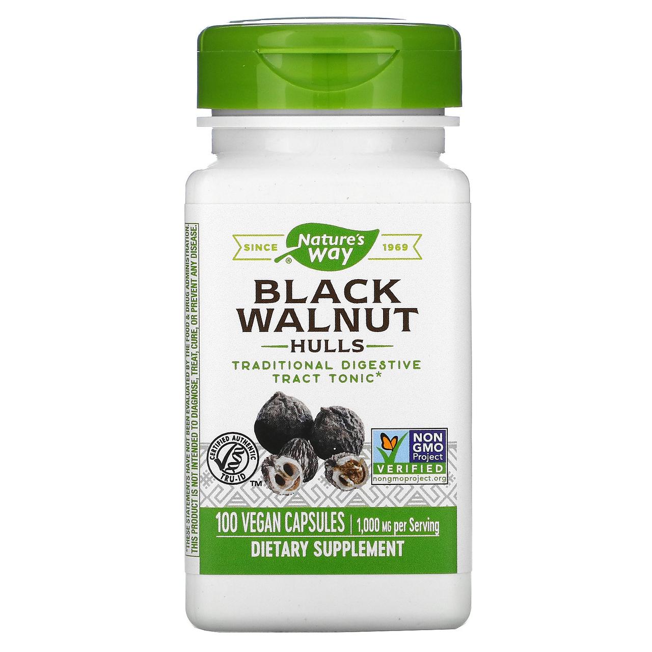 Чорний горіх, Black Walnut, nature's Way, 500 мг, 100 капсул, фото 1