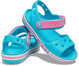 Сандалії дитячі крокс на дівчинку Crocs Bayaband Sandal Aqua Бірюза, фото 3