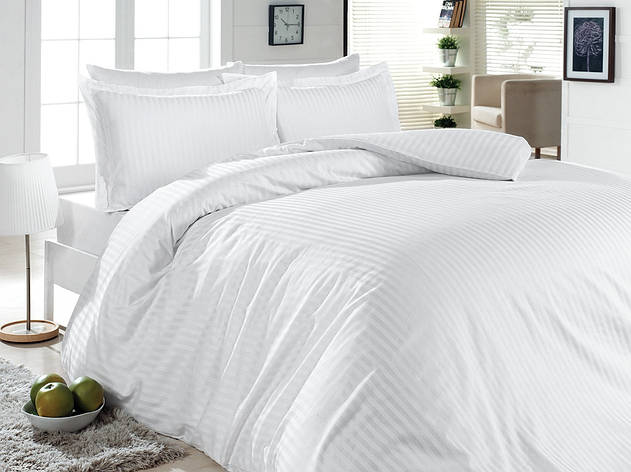 Білизна постільна білизна First Choice SATIN "Lines Style / Beyaz" S 361, фото 1