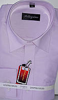 Рубашка мужская Pellegrino vd-0001 светло-розовая однотонная классическая с длинным рукавом