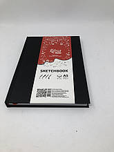 Блокнот A5 (14,8*21см), 100г/м, 96л., чорний, ROSA Studio