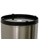 Відро для сміття JAH 10 л (кругле, без кришки, колір срібний металік, з внутрішнім відром), фото 4