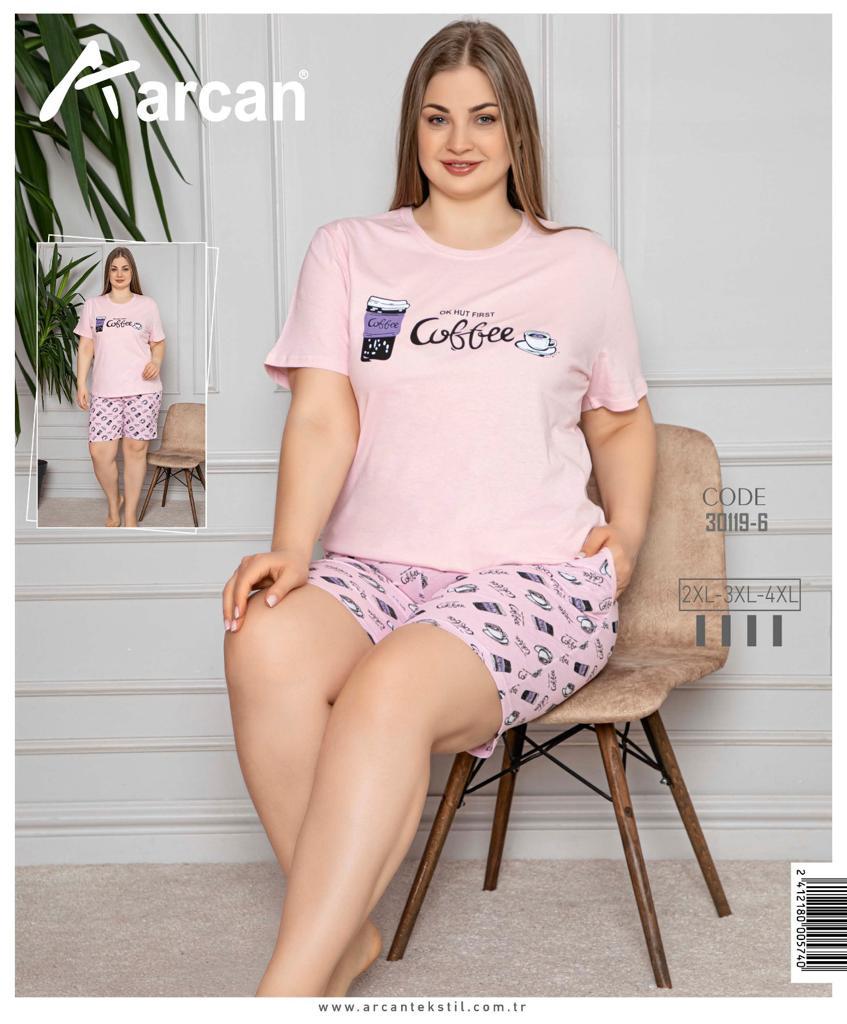 Піжама з шортами великих розмірів від хорошого, фото 1